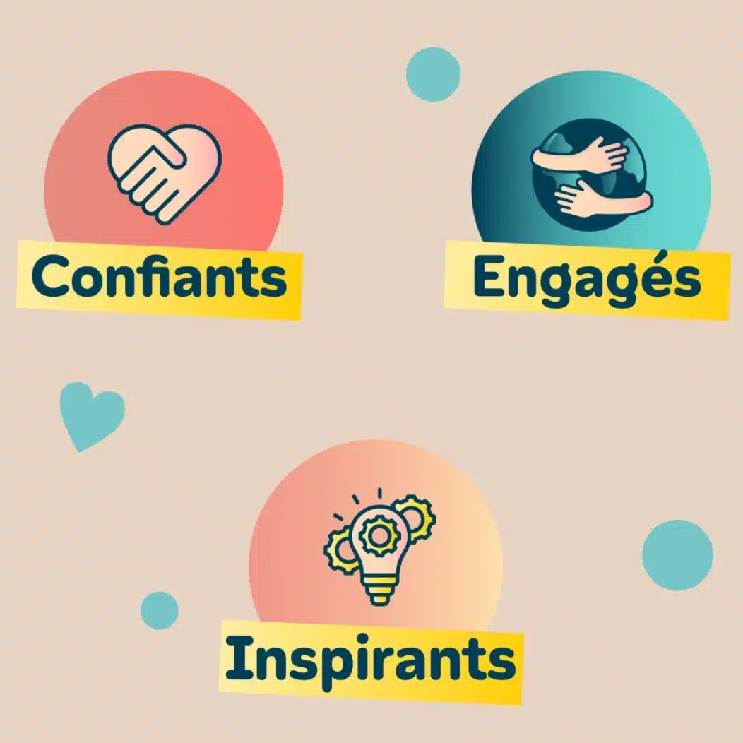 Nos valeurs : Confiants, engagés, inspirants 
